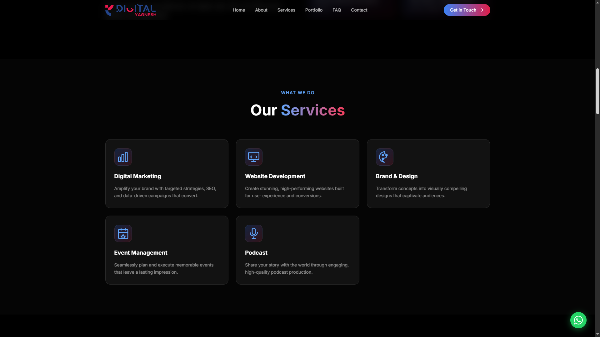 Digital Yagnesh Landing Page