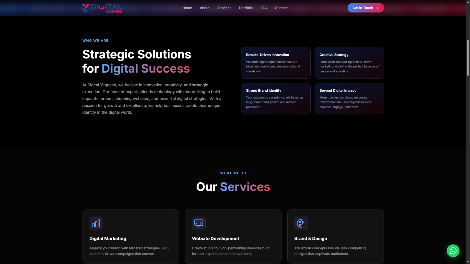Digital Yagnesh Landing Page