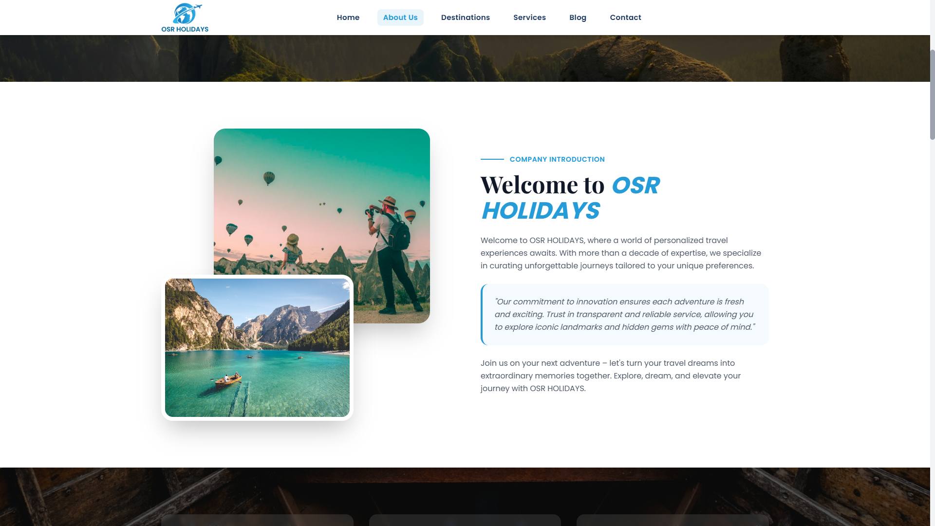 OSR Holidays Portfolio