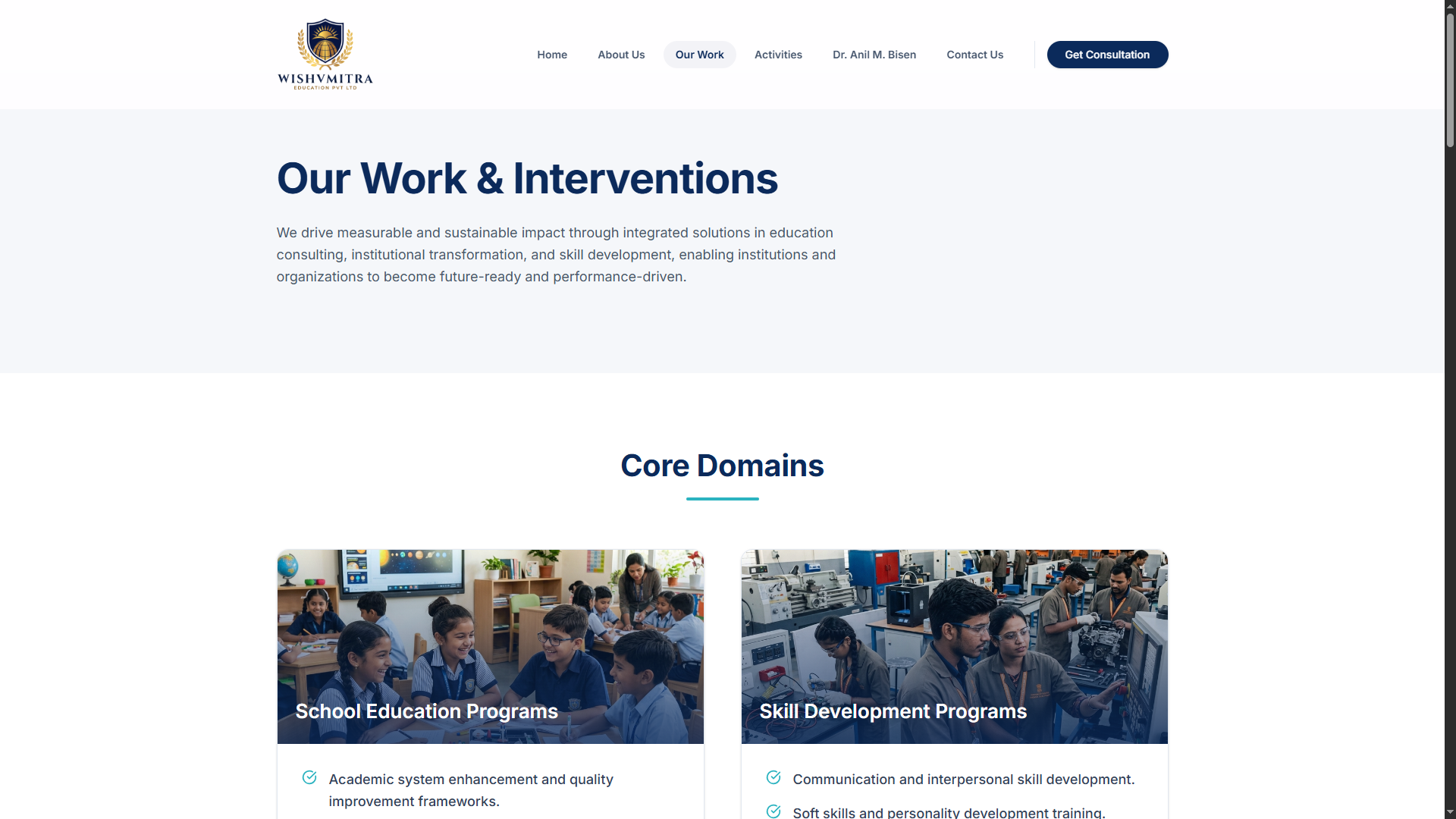 WISHVMITRA Education